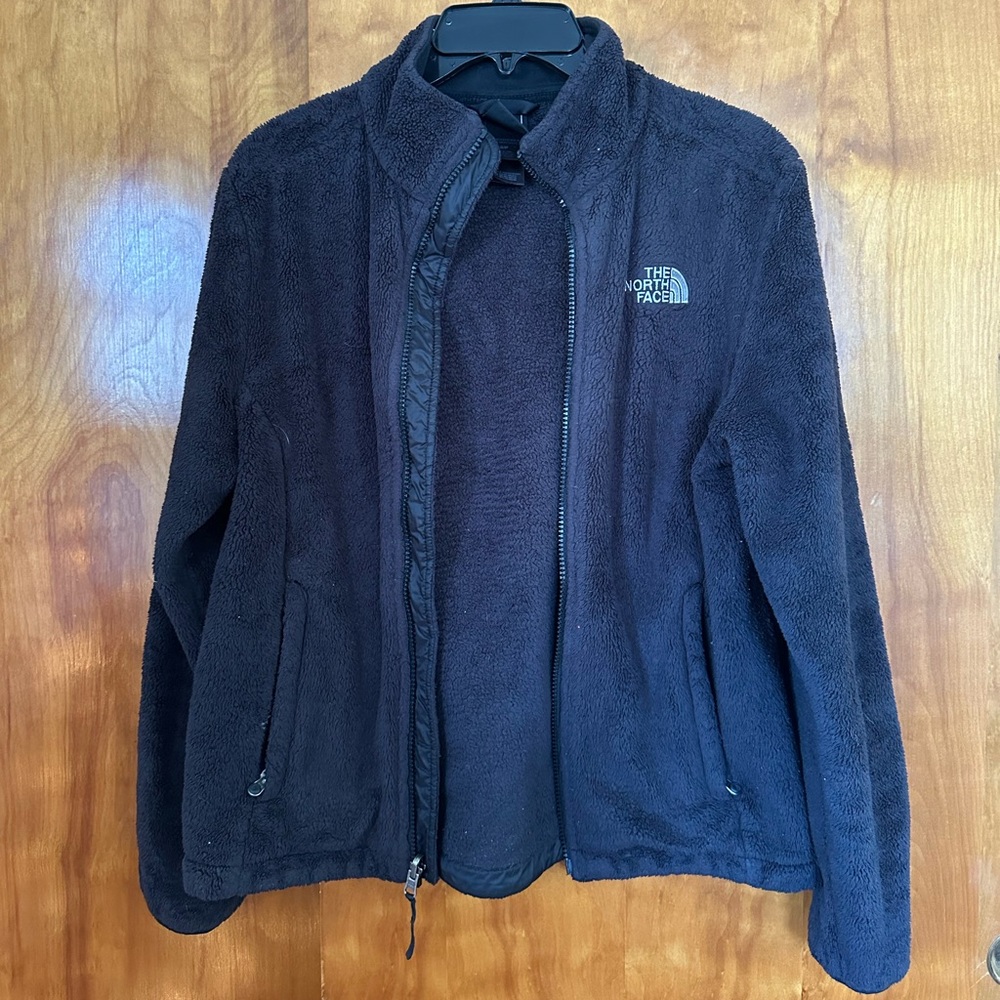 Fuzzy Black North Face Jacket